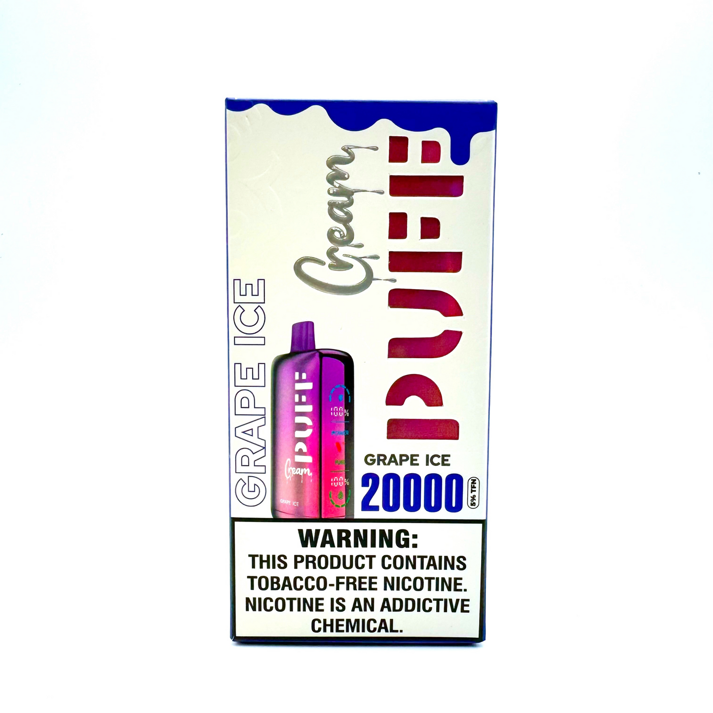 CREAM 20000PUFFS DISPOSABLE 5CT/BX