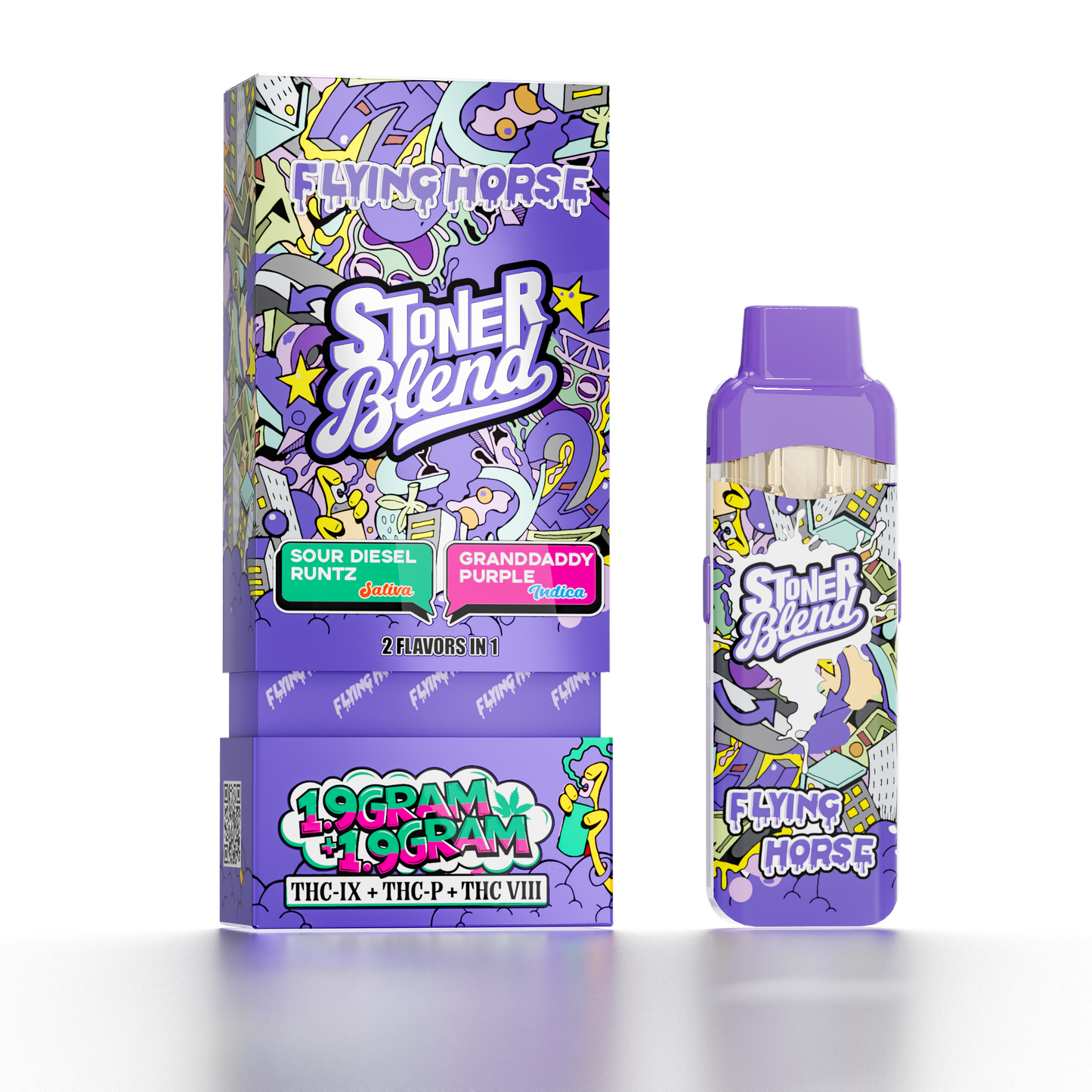 Flying Horse 3.8G Stoner Blend 2In1 Disposabel 5ct/Bx
