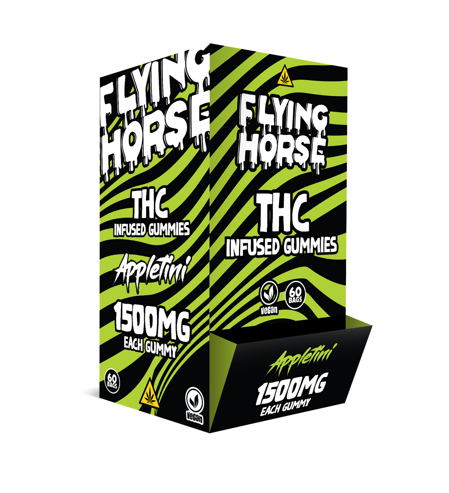 FLYING HORSE THC 1500MG INFUSED GUMMIES 60CT/BX