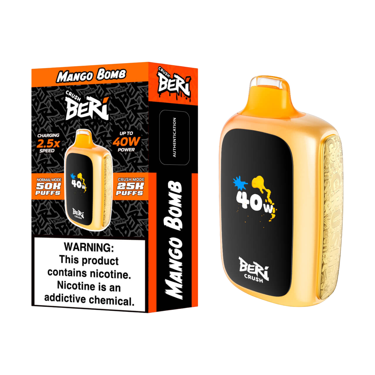 BERI CRUSH 50000PUFFS DISPOSABLE 5CT/BX