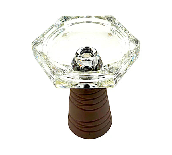 HEXAGONAL GLASS SILICONE BOWL 1CT(YH002)