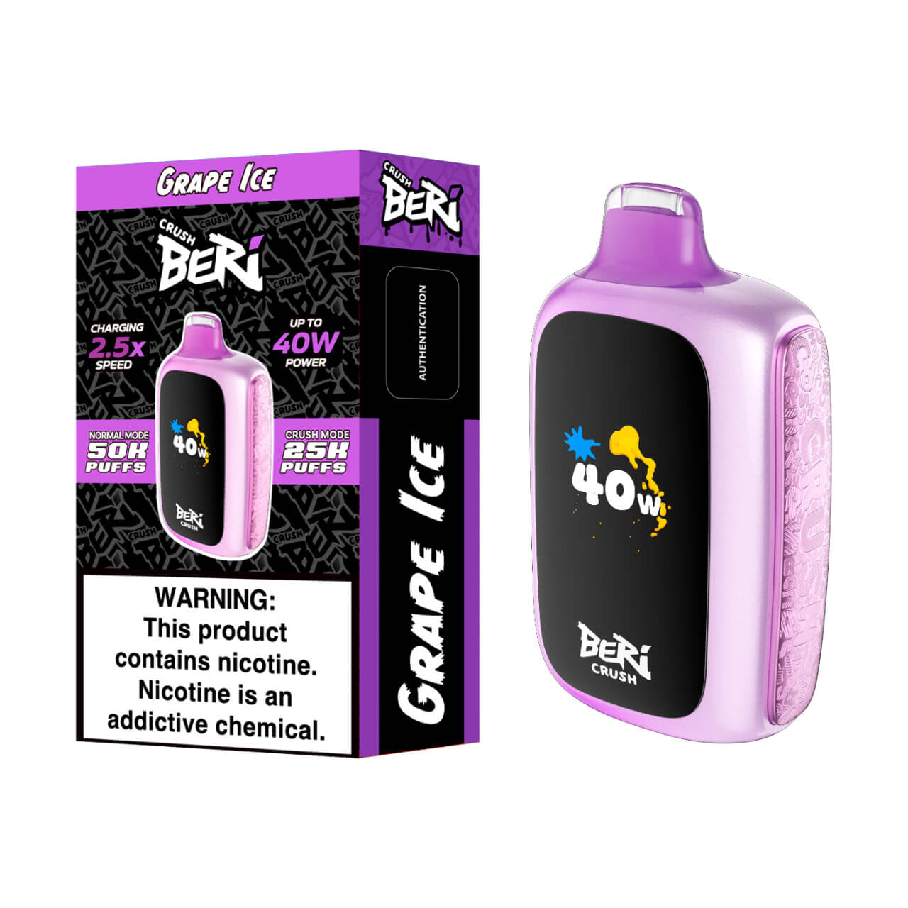 BERI CRUSH 50000PUFFS DISPOSABLE 5CT/BX