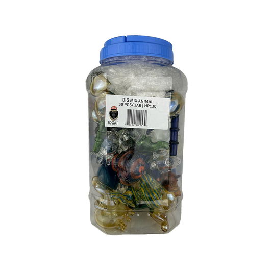 BIG MIX ANIMAL PIPES 3O PCS/JAR (HP130)