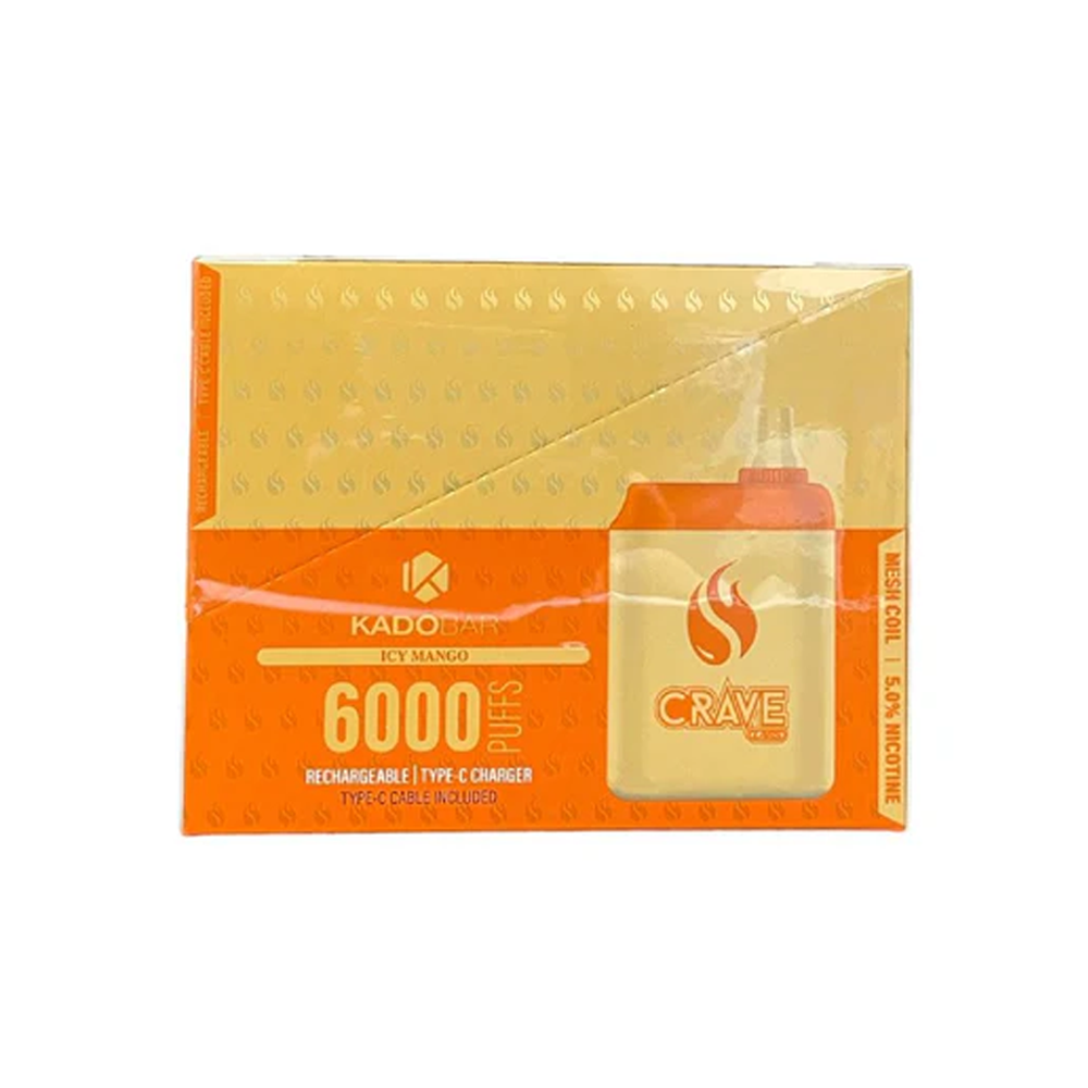 KADO BAR 6000PUFFFS DISPOSABLE VAPE 5CT/BX