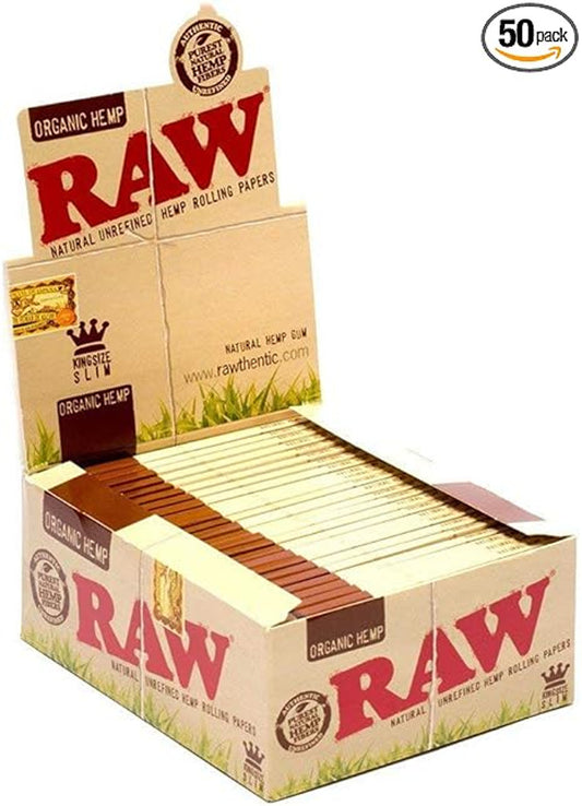 RAW ORGANIC HEMP SLIM K/S 32 LEAVES PER PACK 50CT (RC#2)