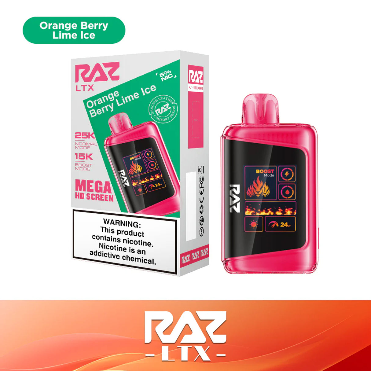 RAZ 25000 PUFFS DISPOSABLE VAPE 5CT/BX