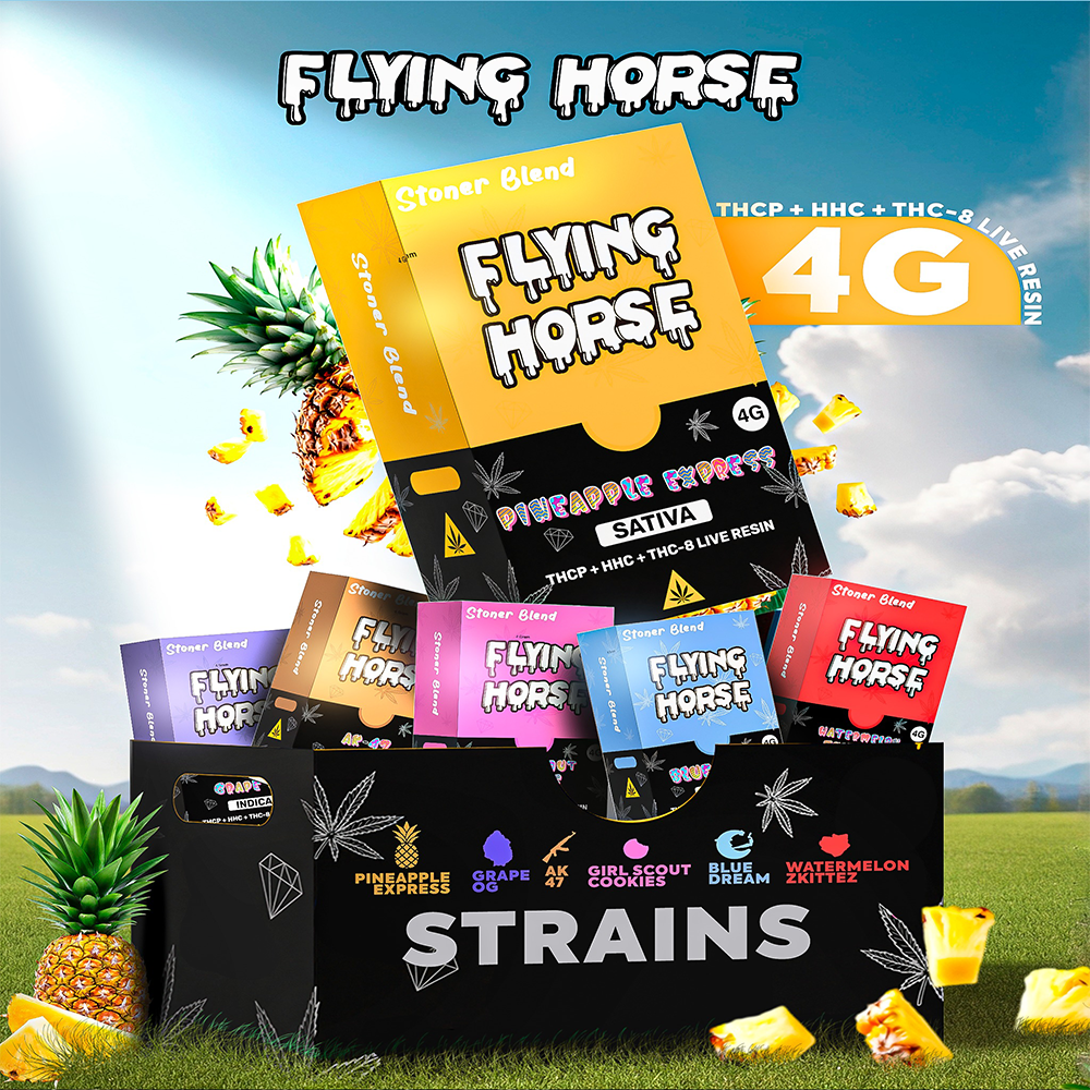 FLYING HORSE STONER BLEND 4ML CART 5CT/BX 27BX/CS