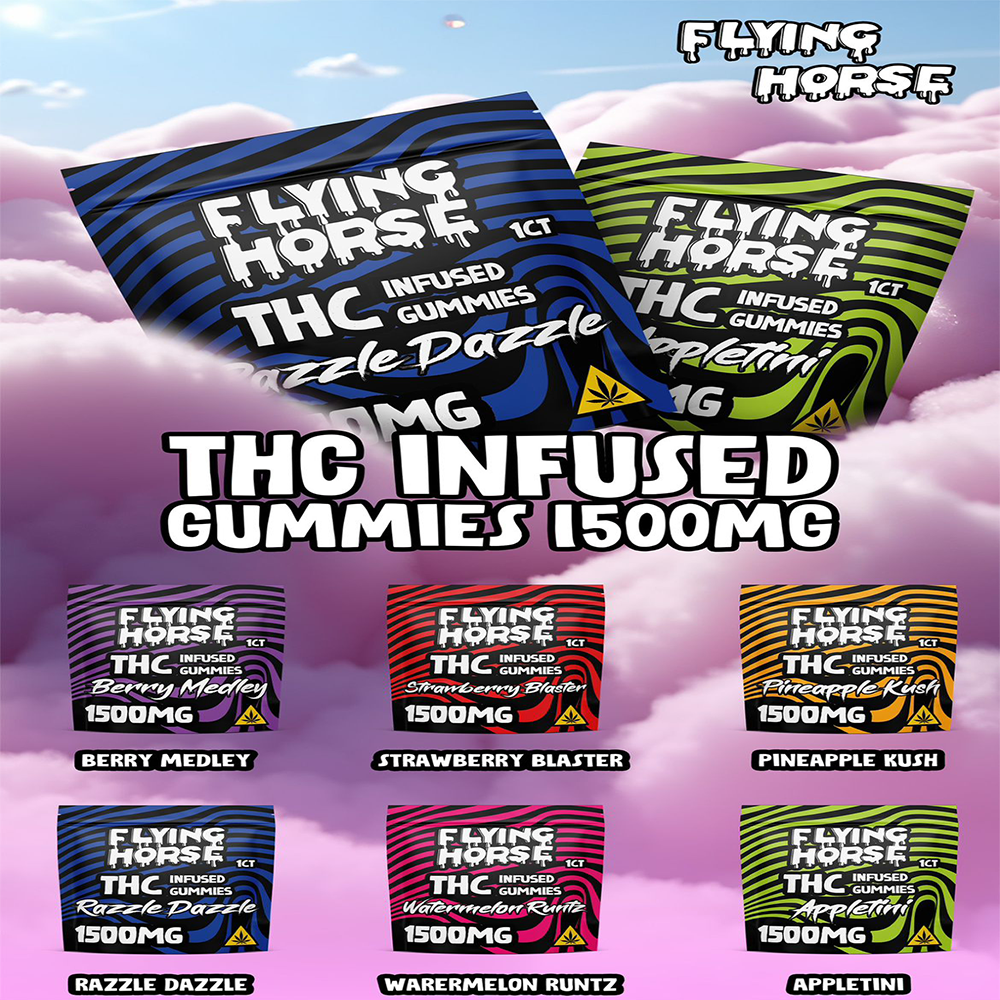 FLYING HORSE THC 1500MG INFUSED GUMMIES 60CT/BX