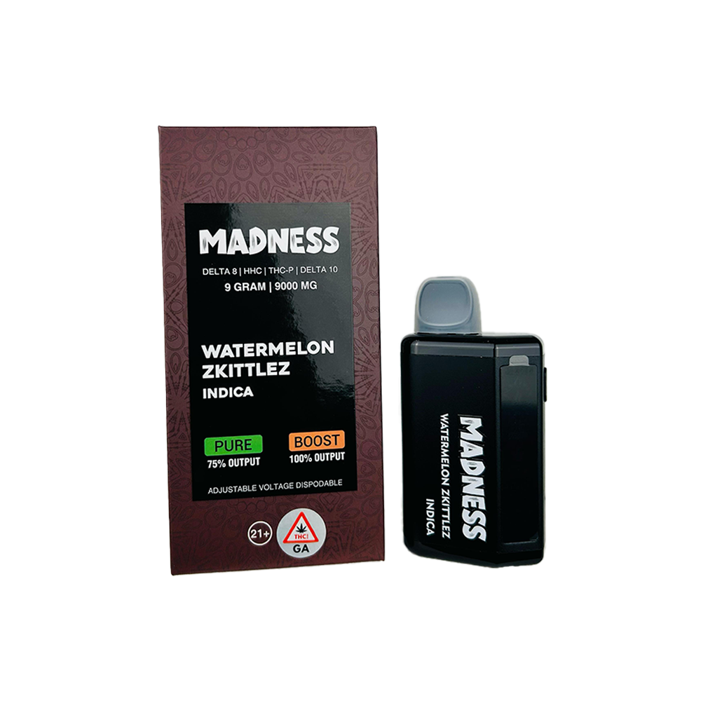 MADNESS 9GM THCP DISPOSABLE 5CT/BX