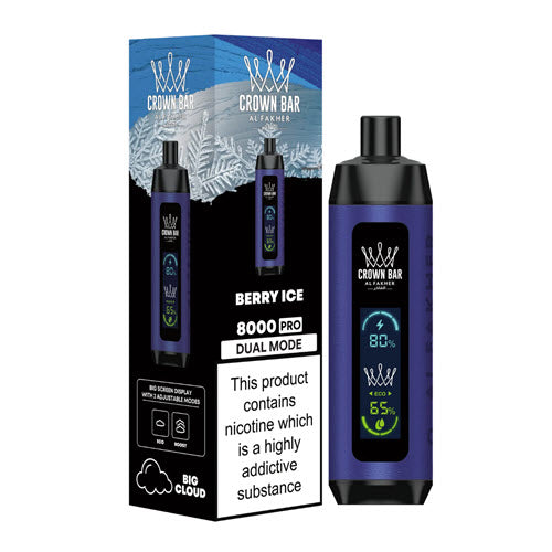 CROWN BAR 8000PUFFS DISPOSABLE 5CT/BX