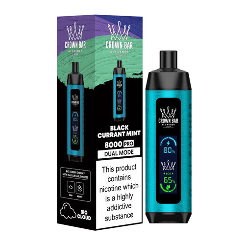 CROWN BAR 8000PUFFS DISPOSABLE 10CT/BX