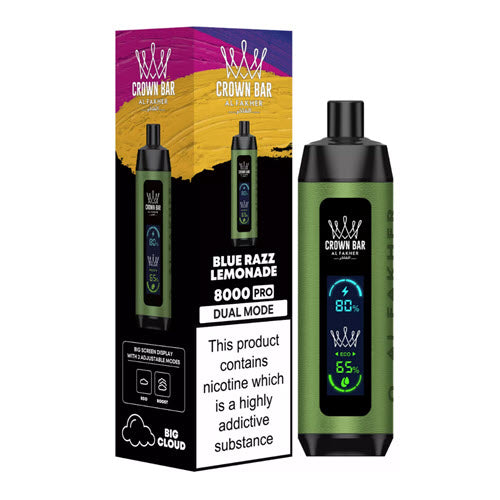 CROWN BAR 8000PUFFS DISPOSABLE 5CT/BX