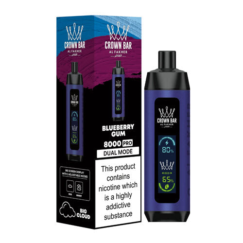 CROWN BAR 8000PUFFS DISPOSABLE 5CT/BX