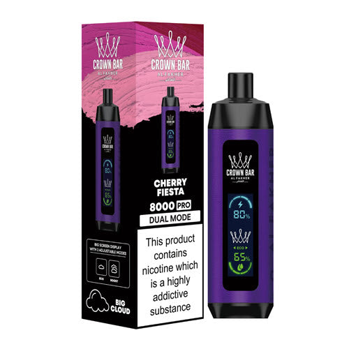 CROWN BAR 8000PUFFS DISPOSABLE 5CT/BX