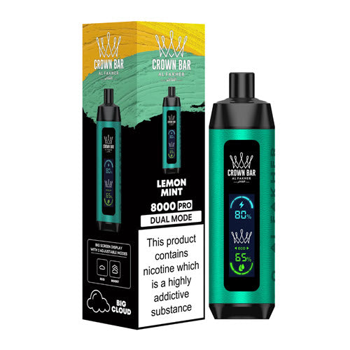 CROWN BAR 8000PUFFS DISPOSABLE 5CT/BX