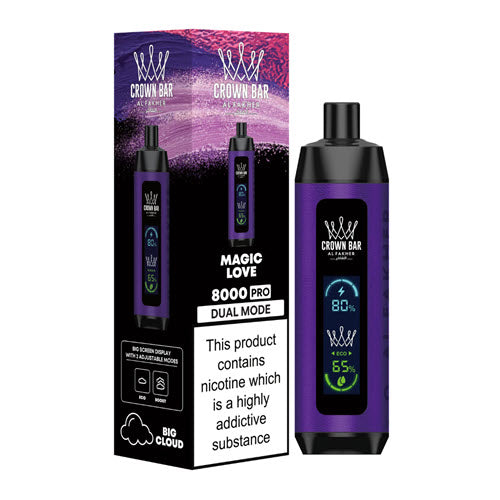 CROWN BAR 8000PUFFS DISPOSABLE 5CT/BX