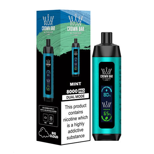 CROWN BAR 8000PUFFS DISPOSABLE 5CT/BX
