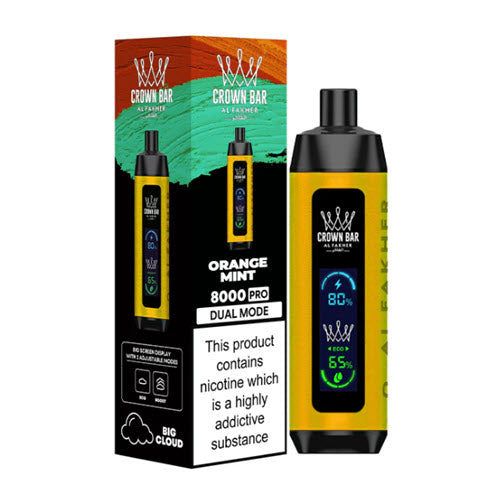 CROWN BAR 8000PUFFS DISPOSABLE 5CT/BX