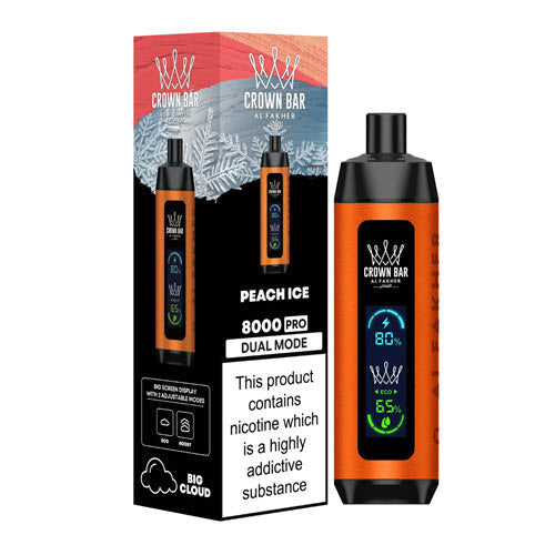 CROWN BAR 8000PUFFS DISPOSABLE 5CT/BX