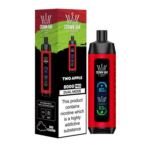 CROWN BAR 8000PUFFS DISPOSABLE 10CT/BX