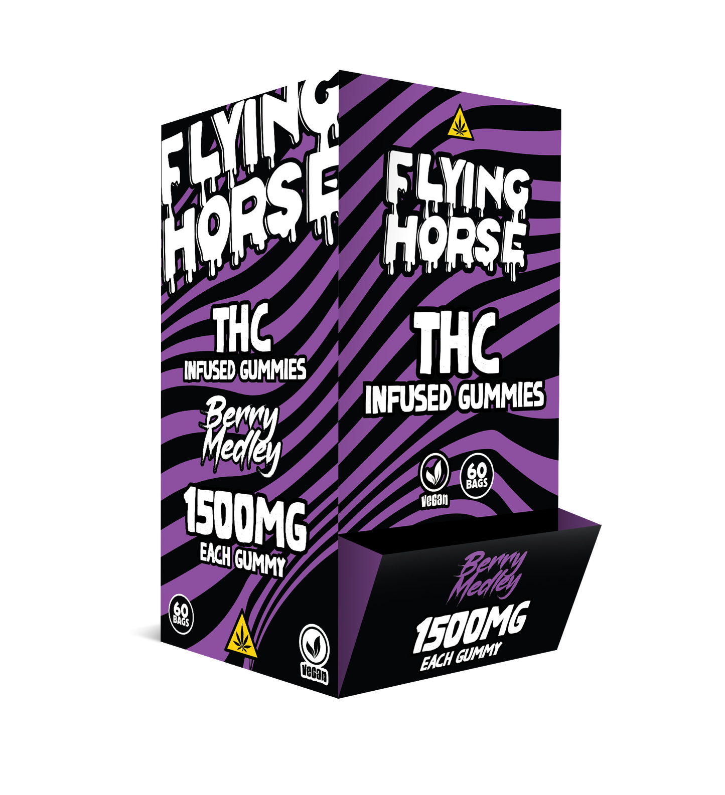 FLYING HORSE THC 1500MG INFUSED GUMMIES 60CT/BX