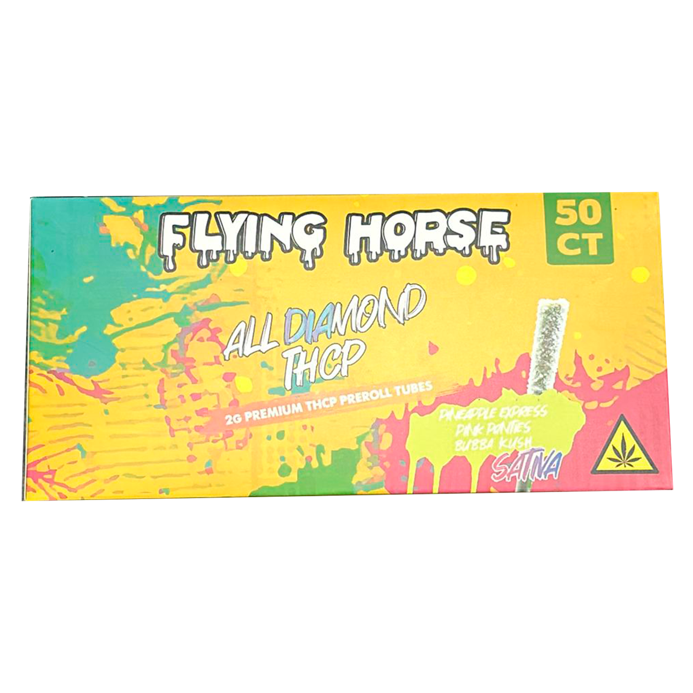 Flying Horse 2GM All Diamond THCP Tube Preroll 50ct/Bx