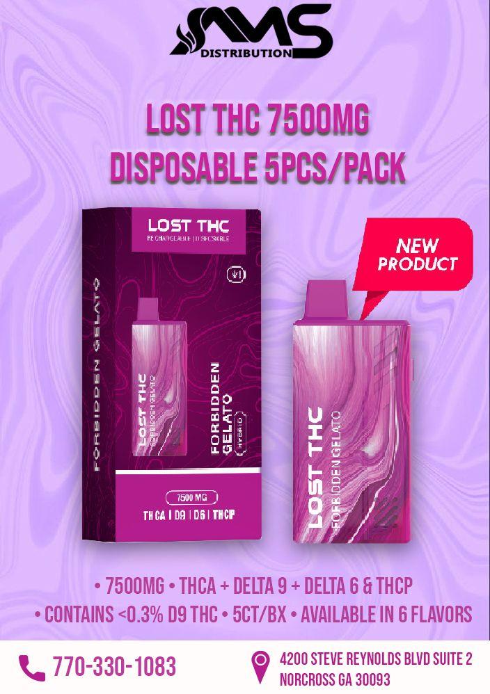 LOST THC 7500MG DISPOSABLE 5CT/BX