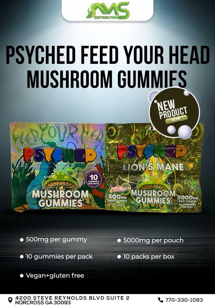 PSYCHED FEED YOUR HEAD MUSHROOM GUMMIES