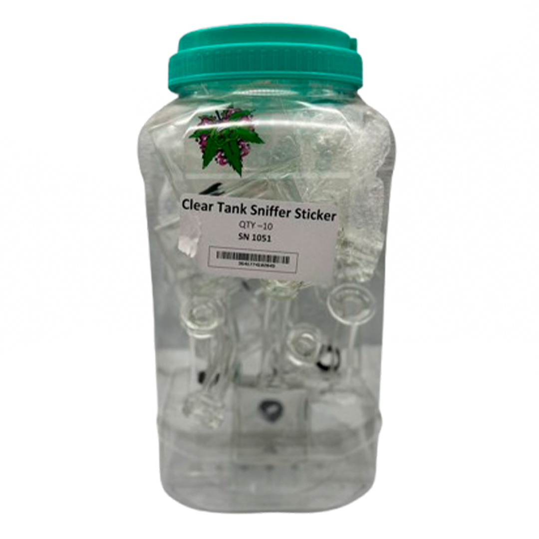 CLEAR TANK SNIFFER STICKER 10CT/JAR (SN1051)