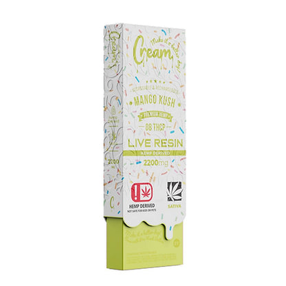 CREAM 2200MG D8 THCP LIVE RESIN DISPOSABLE 5CT/BX