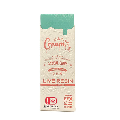 CREAM D8 BLEND 2000MG DISPOSABLE 5CT/BX