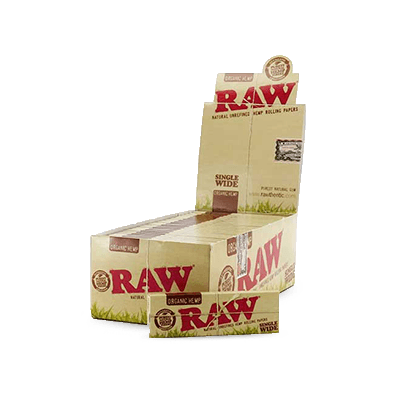 RAW ORGANIC HEMP SINGLE WIDE 25CT BX (100)