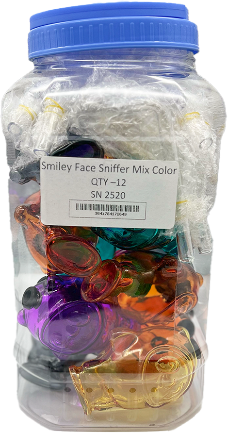 SMILEY FACE SNIFFER MIX COLOR 12CT/JAR (SN2520)