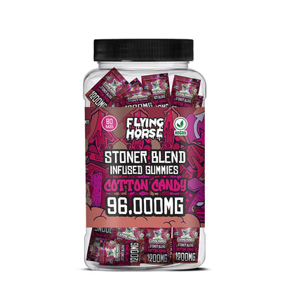 FLYING HORSE 96000MG STONER BLEND INFUSED GUMMIES 80CT/JAR