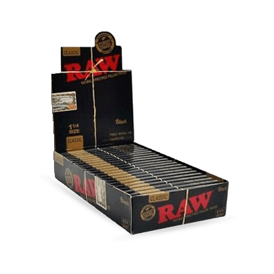 RAW CLASSIC BLACK 1 1/4 24CT BX (107)