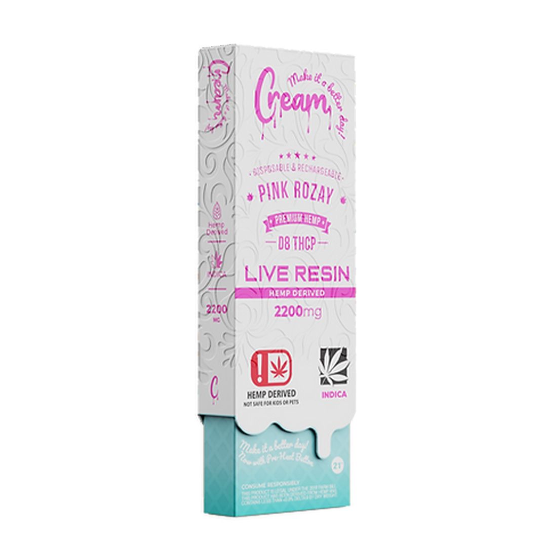 CREAM 2200MG D8 THCP LIVE RESIN DISPOSABLE 5CT/BX