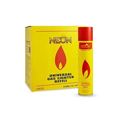 NEON LIGHTER BUTANE  REG 300ML 12CT BX