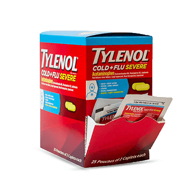 TYLENOL COLD+FLU 2PK 25CT/BX