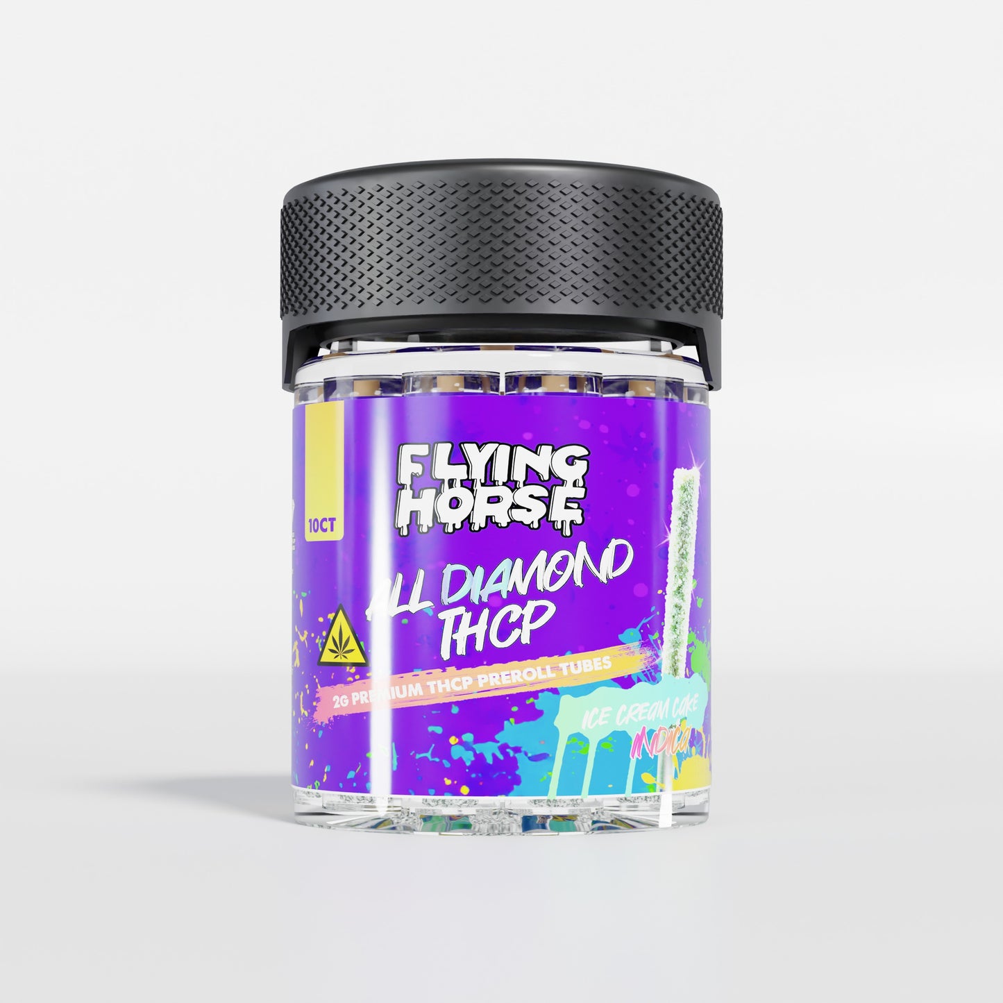 FLYING HORSE ALL DIAMOND THCP TUBE PREROLL 10CT/JAR