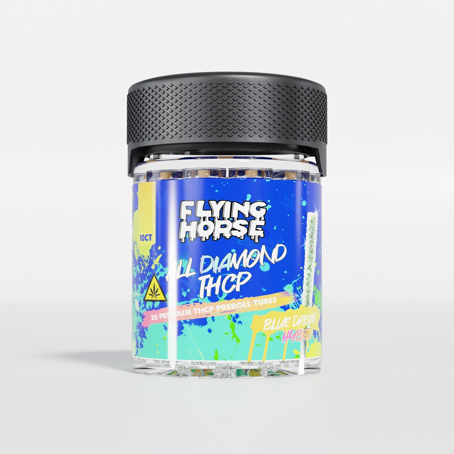 FLYING HORSE ALL DIAMOND THCP TUBE PREROLL 10CT/JAR