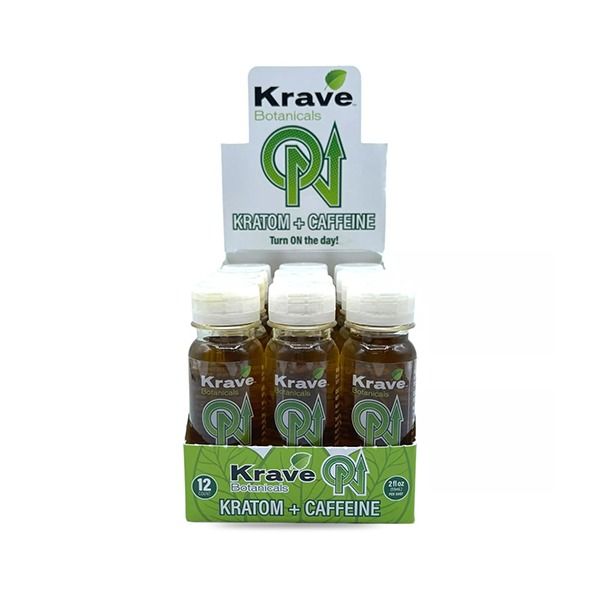 KRAVE KRATOM+CAFFEINE SHOT 60ML 12CT/BX