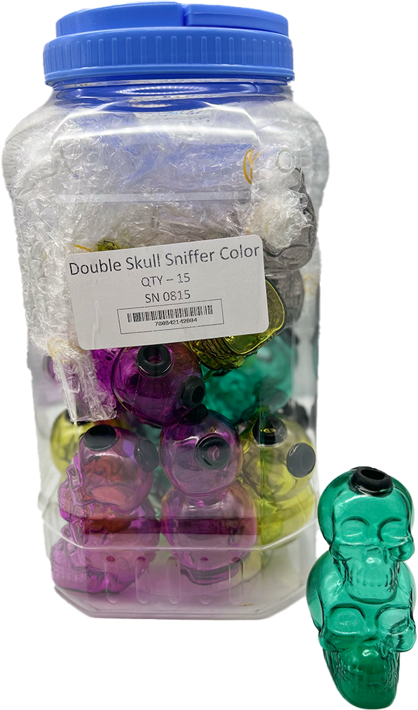 DOUBLE SKULL SNIFFER COLOR 15CT (SN0815)