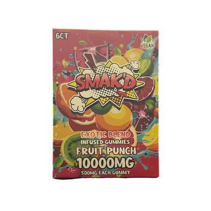 SMAK'D EXOTIC BLEND 10000MG GUMMIES 6CT/BX