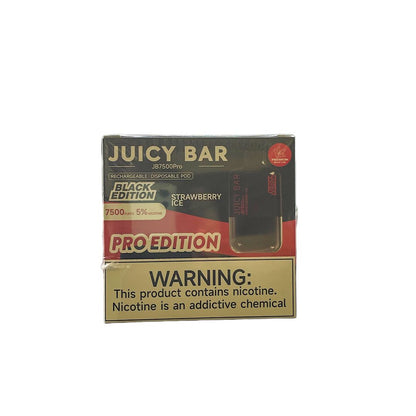 JUICY BAR 7500PUFFS BLACK EDITION DISPOSABLE 10CT/BX