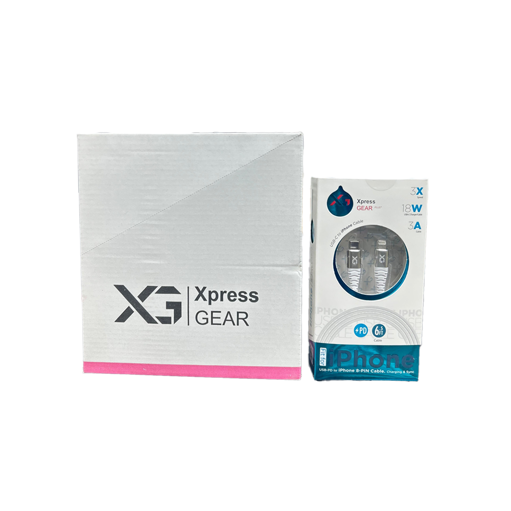XPRESS GEAR FIT FOR IPHONE 6.5FT PD CABLE 6CT/BX(803)