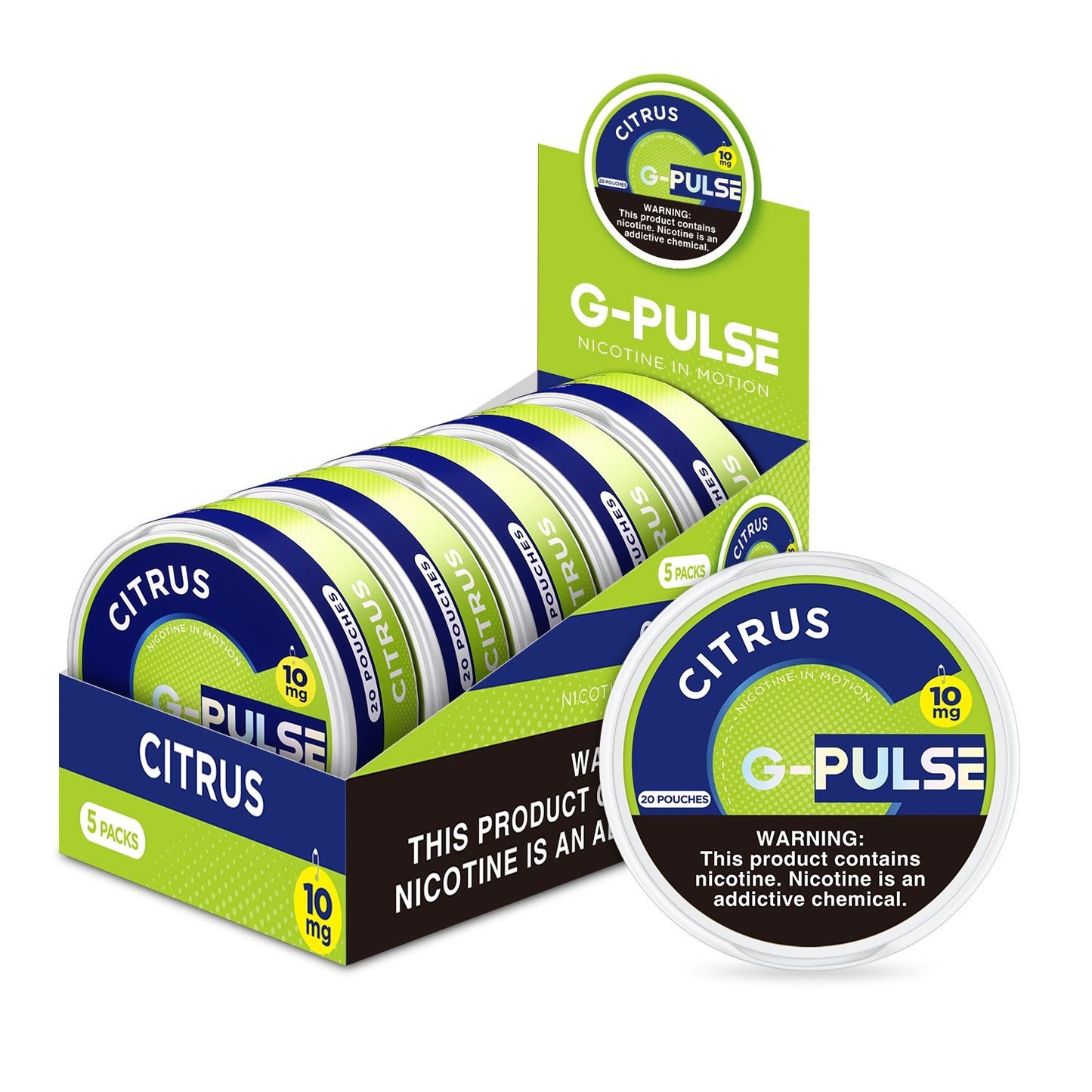 G PULSE 10MG NICOTINE POUCH 5CT/BX