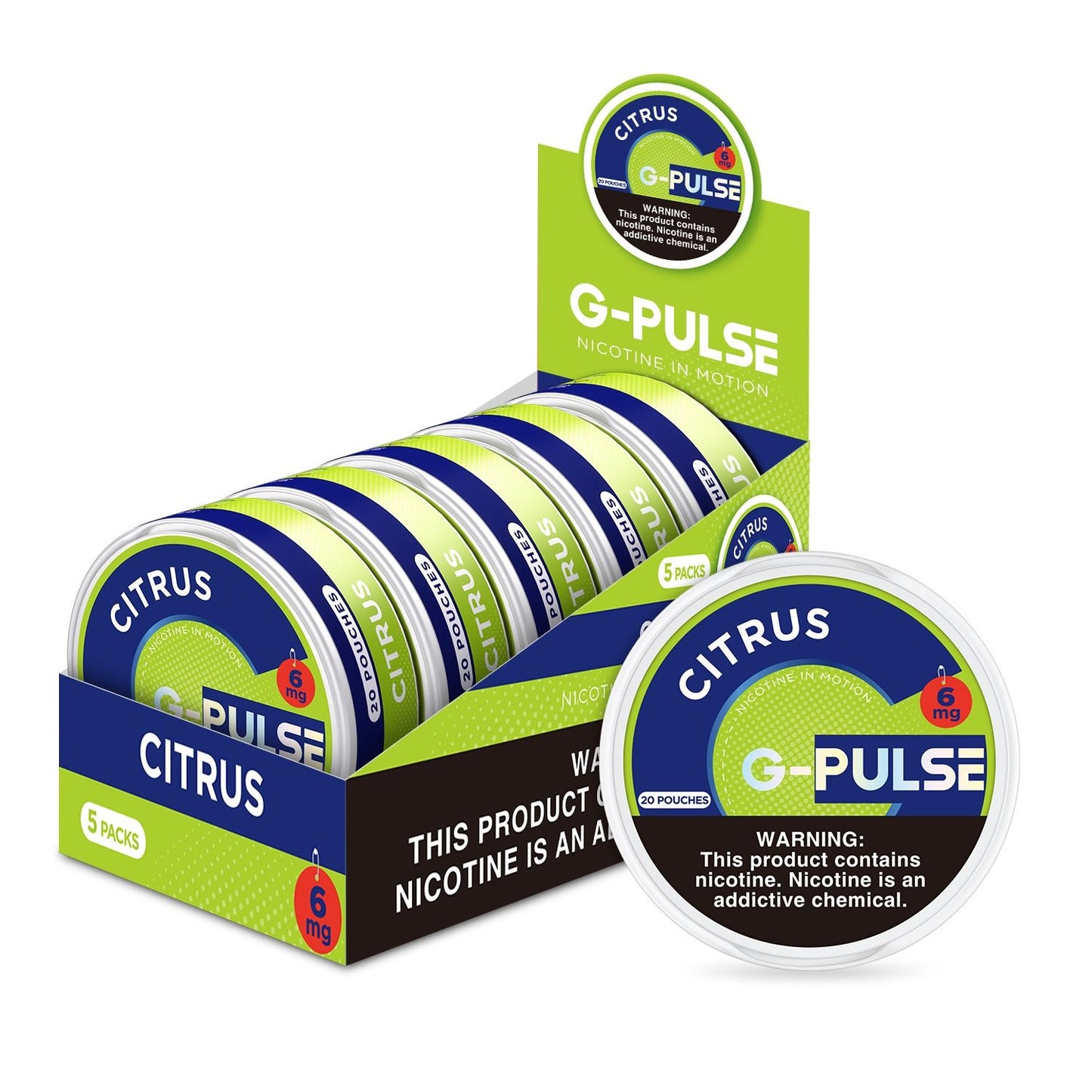 G PULSE 6MG NICOTINE POUCH 5CT/BX