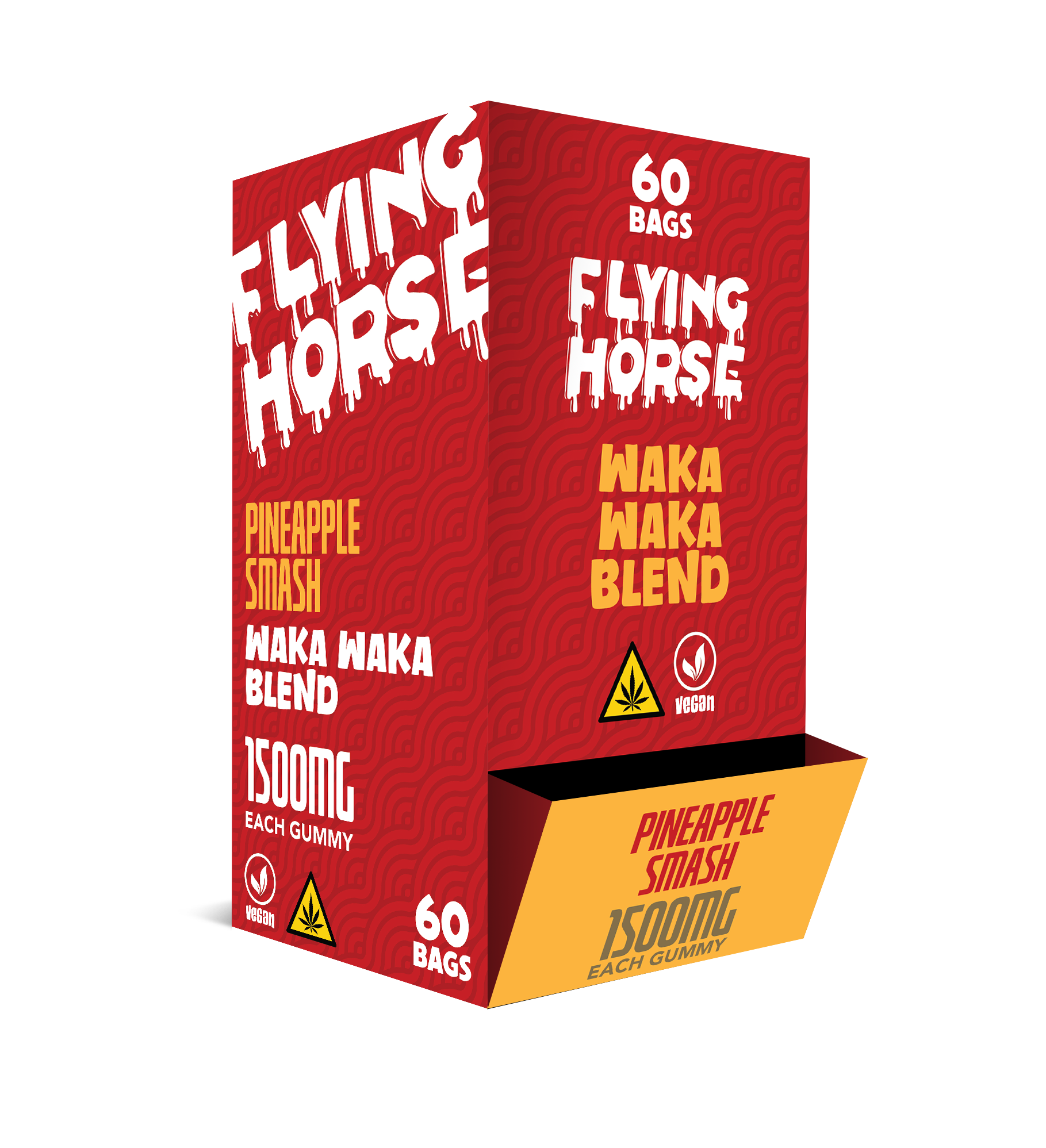 FLYING HORSE 1500MG WAKA WAKA BLEND GUMMIES 60CT/BX – AMS Distribution