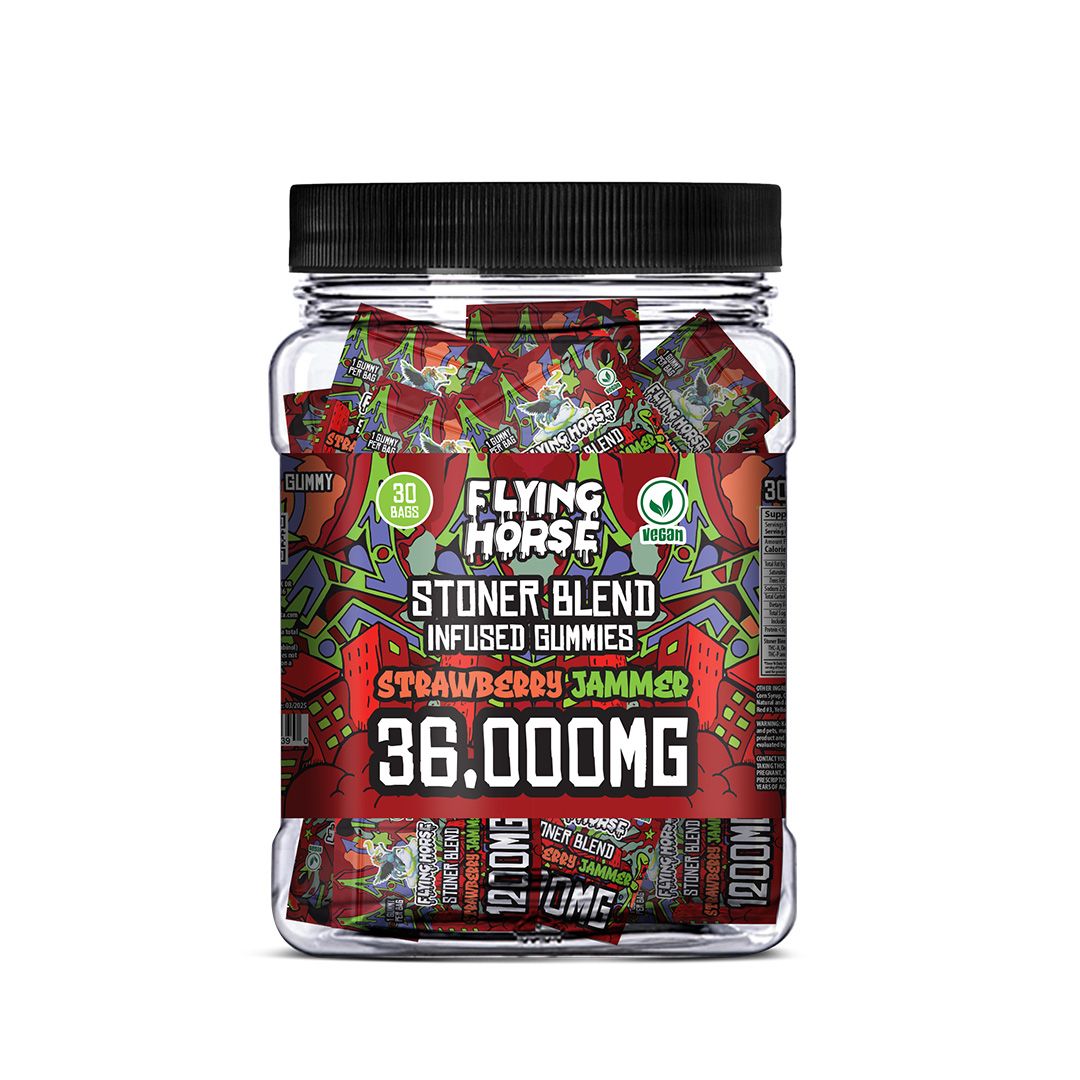 FLYING HORSE STONER BLEND INFUSED GUMMIES 36000MG 30CT/JAR