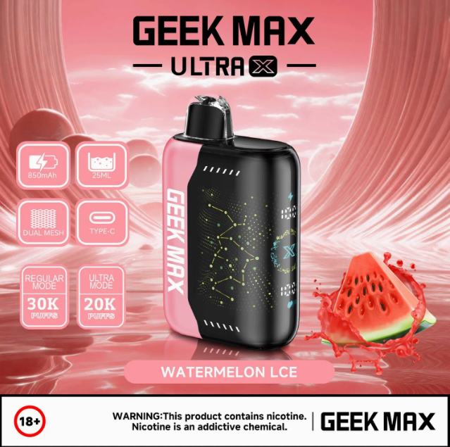 GEEK MAX 30000 PUFFS DISPOSABLE VAPE 5CT/BX